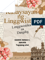 Kasaysayan NG Linggwistika: Linggwistik A Sa Daigdig