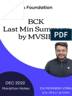 CA Foundation: BCK Last Min Summary by Mvsir