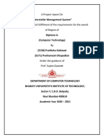 A Project Report On Submitted in Partial Fulfillment of The Requirements For The Award of Degree of