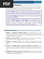 Staffing: Staffing Function of Management