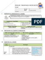 Sesion de Aprendizaje Organizamos Nuestro Sector