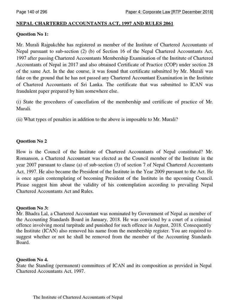 Corporate law year wise rtp compilation 2016 dec to 2021 dec extracted