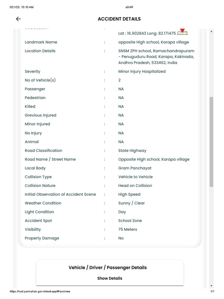 Accident Report: Karapa Village Collision | PDF | Traffic Collision ...