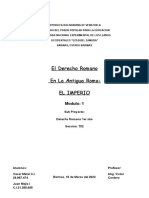 El Derecho Romano en La Antigua Roma: El Imperio: Modulo: 1