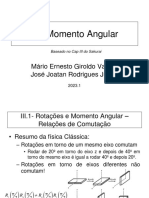 III - Momento Angular: Mário Ernesto Giroldo Valerio José Joatan Rodrigues Júnior