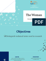 Learning Packet 1: The Woman Research Technical Terms