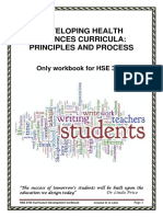 Developing Health Sciences Curricula: Principles and Process