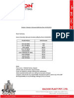 Pipes & Fittings: Subject: Change in Discount Effective From 14/03/2023