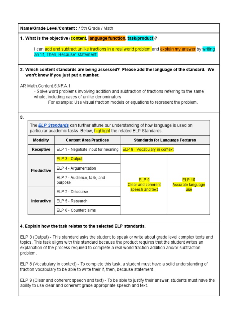 ESOL Task Analysis 3 | PDF | Communication | Learning
