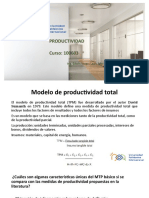 Productividad Curso: 100603: Ing. Edwin Vargas Leon, MSC