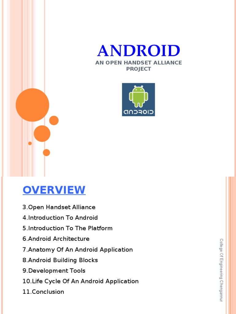 Android Seminar Presentation | PDF | Android (Operating System ...