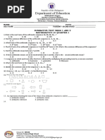 Long Test Math 10 q1