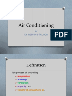 Air Conditioning: BY Dr. Jagdish S Talpada