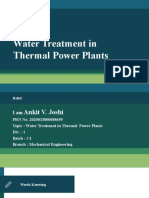 Water Treatment in Thermal Power Plants