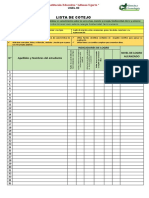 Lista de Cotejo