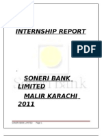 Soneri Bank Internship Report 2011