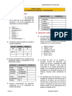 I. Conocimiento/Compresión: Departamento de Ciencias