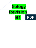 Biology Unit b1 Revision Notes