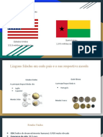 Comparação Estados Unidos Guiné-Bissau IDH línguas moeda saúde educação