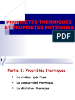 Propriétés Thermiques Et Propriétés Physiques