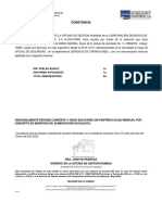 Constancia: 0001 Sueldo Basico 0500 Prima Antiguedad Total Remuneracion Bs. 174,08