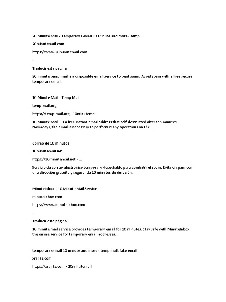 Correo temporal pdf email spam computer network