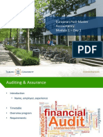 European Post-Master Accountancy Module 1 - Day 1