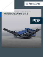 Mobiscreen Ms 21 Z: Technical Specifications I Track-Mounted Screening Plant