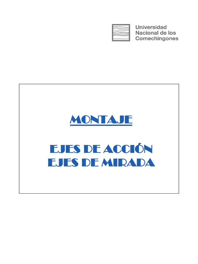 Ejes de Acción Ejes de Mirada PDF Eje