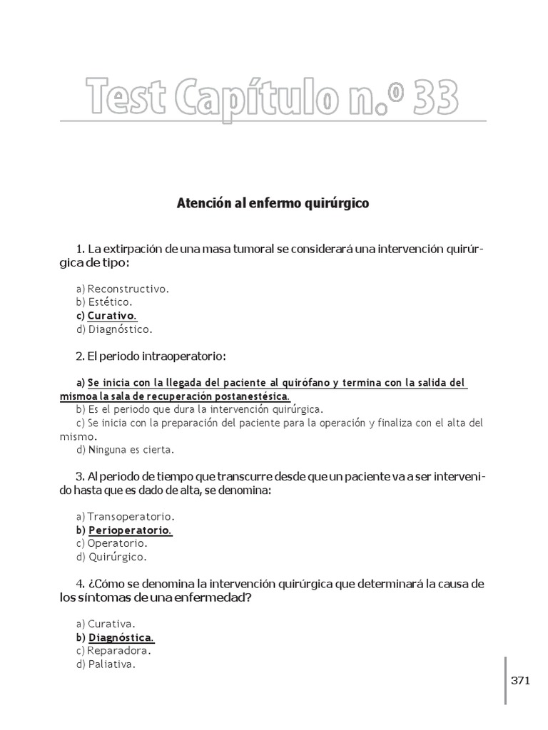 Test 33 | PDF | Anestesia | Cirugía