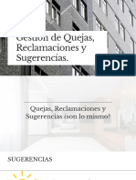 Gestión de Quejas, Reclamaciones y Sugerencías