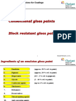 Conventional Gloss Paints Block Resistant Gloss Paints