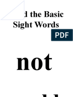 Read The Basic Sight Words