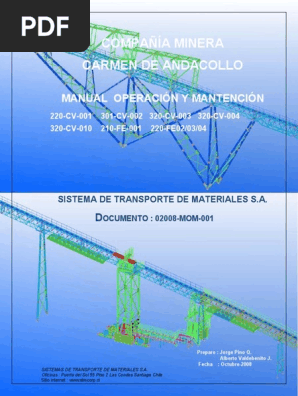 Compañía Minera Carmen de Andacollo: Manual Operación Y