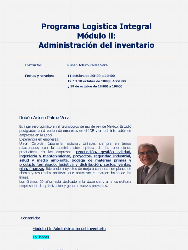 Modulo Inventario | PDF | Inventario | Logística