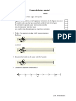 Examen de Lectura Musical: Nombre: .. Fecha: .