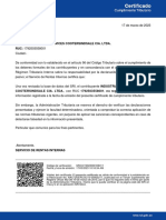 Certificado SRI 17 Marzo 2023