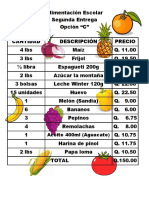 Cartel Alimentacion