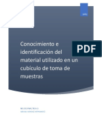 Conocimiento e Identificación Del Material Utilizado en Un Cubículo de Toma de Muestras