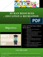 Human Resources Education & Recreation