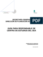 Guía para Responsable de Centro de Estudios Del Sea: Secretaría General Dirección de Planeación Académica