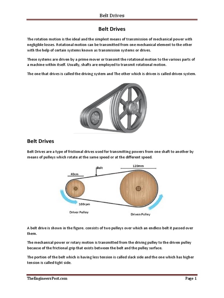 Belt Drives PDF