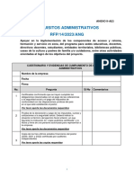 Anexo II-A (I) Requisitos Administrativos