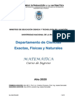 Departamento de Ciencias Exactas, Físicas y Naturales: Matemática