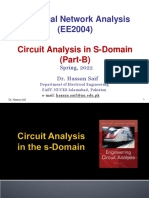 Electrical Network Analysis (EE2004) : Circuit Analysis in S-Domain (Part-B)