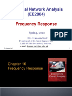 Electrical Network Analysis (EE2004) : Frequency Response