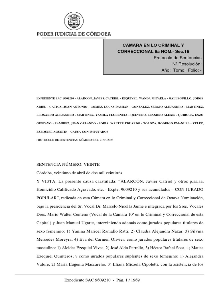 Blas Correas: Fundamentos de La Condena A Policías