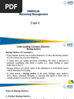 KMBN105 Marketing Management: Unit-1