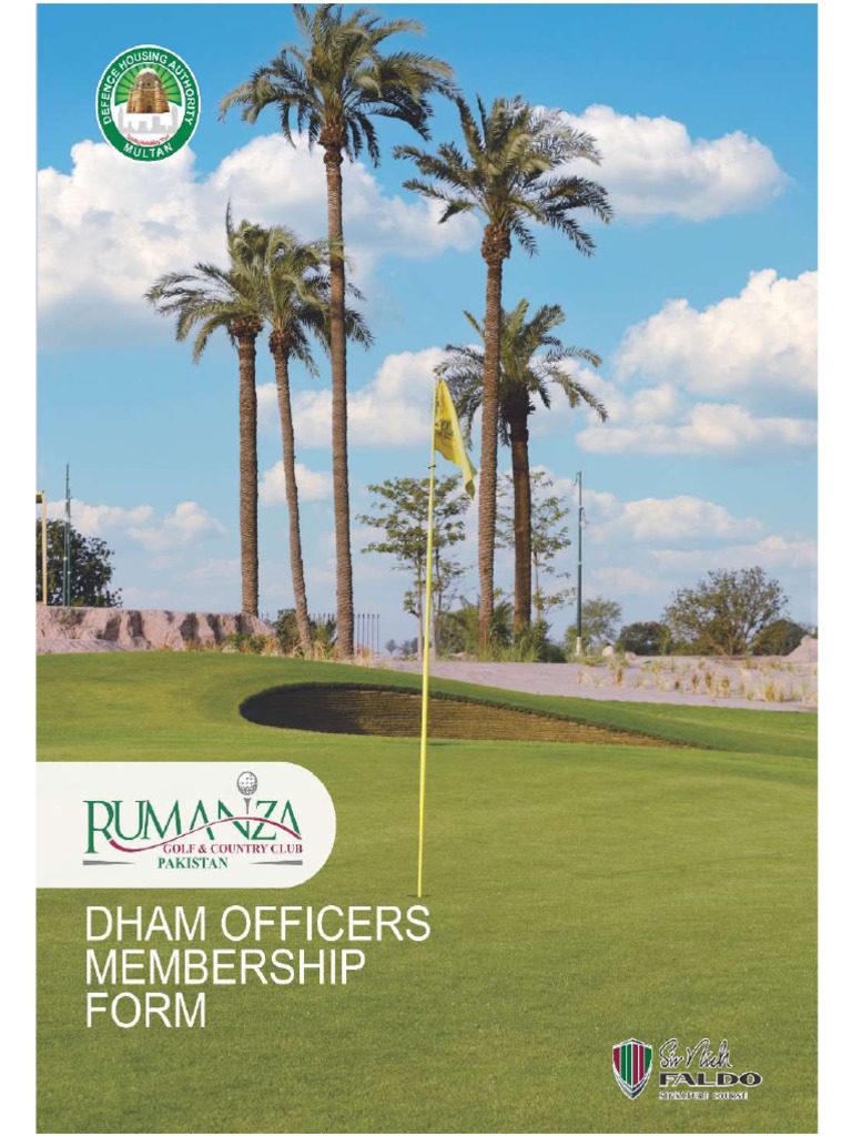 DHA Multan Offrs Membership Form PDF Fee Payments