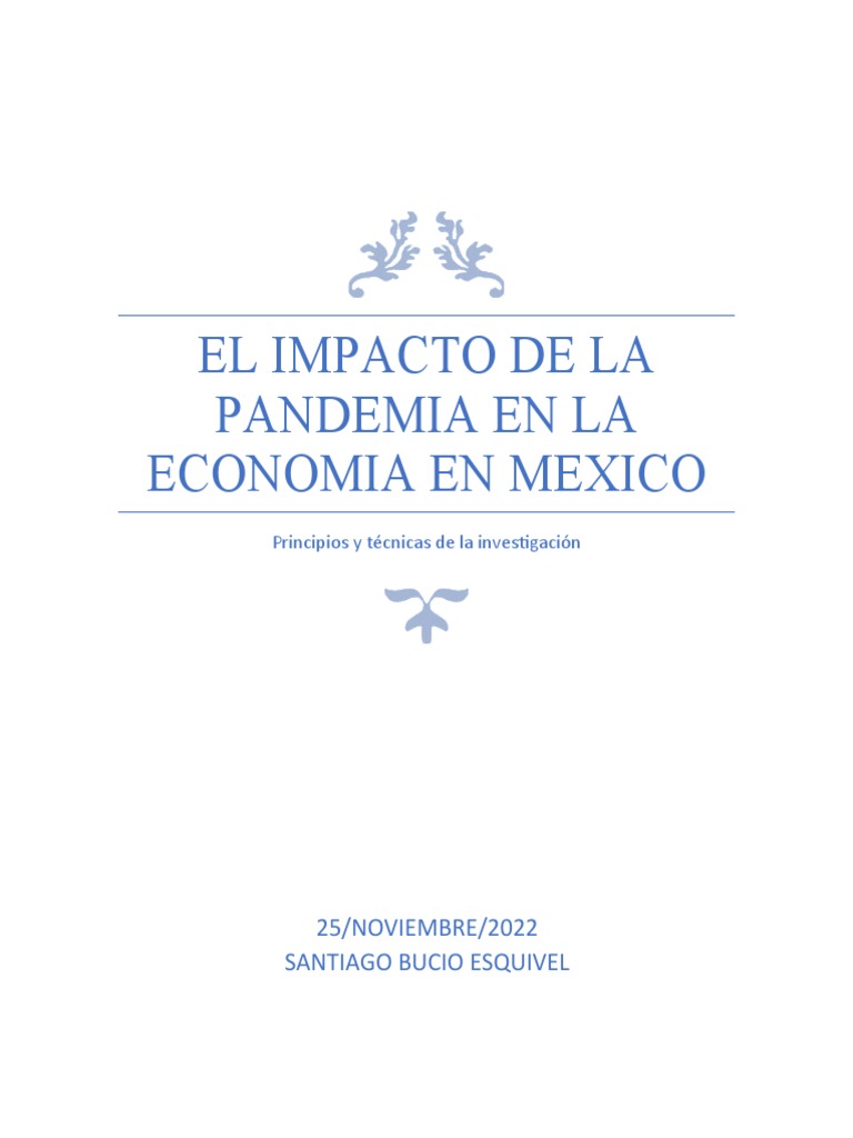 El Impacto de La Pandemia en La Economia en Mexico | PDF | Pobreza ...